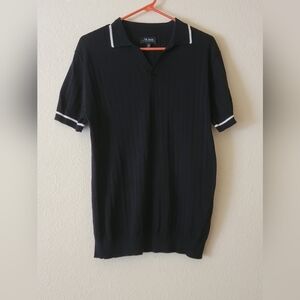 The Bar Men's Black Polo Shirt Size Small